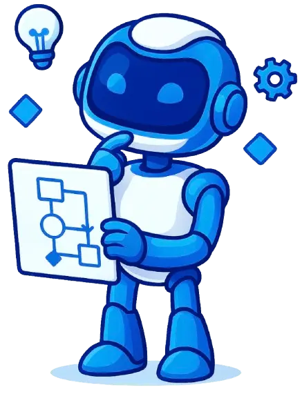 Mascotte CodeAlchemy - Robot représentant l'innovation technologique et l'expertise en développement